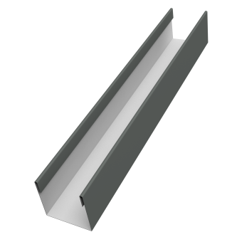 картинка Стойка жалюзи Milan Slim 0,45 PE RAL 7005 мышино-серый (1,8м) Центр Кровли