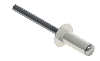 картинка Заклёпка вытяжная Daxmer 4,0х12 RAL 9010 (500шт) сталь/сталь Центр Кровли