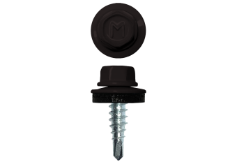 картинка Саморез по металлу Daxmer 4,8х19 RAL 9005 (250) сверло №2 Центр Кровли
