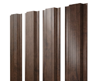 картинка Штакетник Прямоугольный с прямым резом 0,45 Print Premium Antique Wood TwinColor Центр Кровли