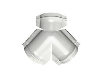 картинка Тройник Y малого конька полукруглого 0,5 PE с пленкой RAL 9003 сигнальный белый Центр Кровли