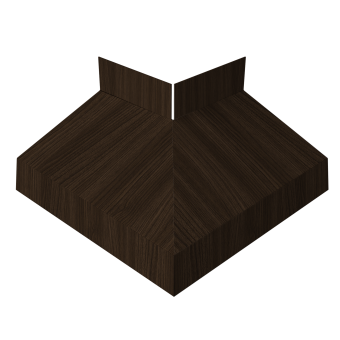 картинка Угол отлива внешний 50 0,45 Print Elite с пленкой Coffee Wood TwinColor Центр Кровли