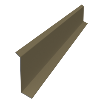 картинка Планка примыкания в штробу 60 0,45 PE с пленкой RAL 1014 слоновая кость (2м) Центр Кровли