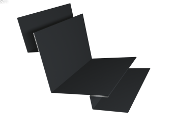 картинка Угол внутренний сложный 90 градусов Grand Line 0,5 Velur RAL 7016 антрацитово-серый (3м) Центр Кровли