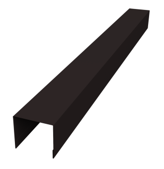 картинка Стойка боковая крепежная для забора жалюзи Palermo 0,45 PE-Double RAL 9005 черный (3м) Центр Кровли