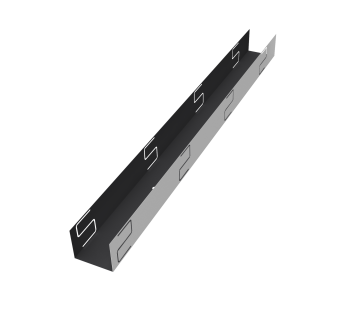 картинка Крепежный вкладыш универсальный жалюзи Milan Slim 0,5 Satin RAL 9005 черный (2м) Центр Кровли