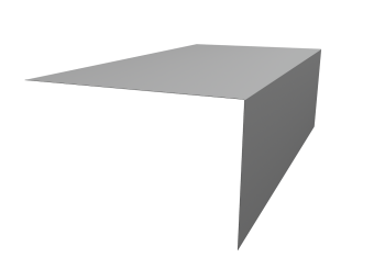 картинка Планка околооконная фальц 0,5 Satin с пленкой RAL 9006 бело-алюминиевый (2м) Центр Кровли