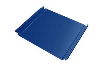 картинка Кликфальц Double Pro Grand Line 0,5 Satin с пленкой на замках RAL 5005 сигнальный синий Центр Кровли