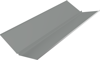 картинка Планка ендовы нижней с компенсатором Grand Line 0,5 Satin с пленкой RAL 9006 бело-алюминиевый (3м) Центр Кровли