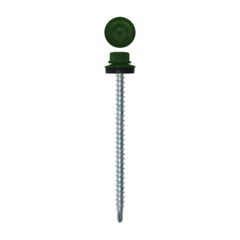 картинка Саморез кровельный Daxmer 4,8х80 (100шт) сверло №1 RAL 6002 Центр Кровли