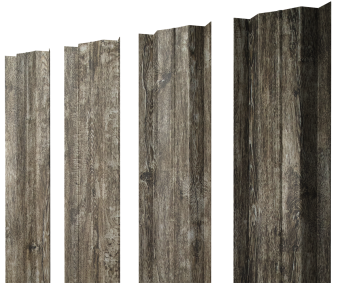картинка Штакетник М-образный В с прямым резом 0,45 Print Elite Nordic Wood TwinColor Центр Кровли
