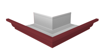 фото Угол желоба со сварным швом наружный Vortex Project 210мм RAL 3005 красное вино Центр Кровли картинка Угол желоба со сварным швом наружный Vortex Project 210мм RAL 3005 красное вино Центр Кровли