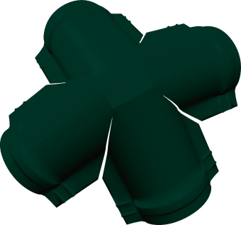 фото Четверник конька малого полукруглого Grand Line 0,5 Сатин матовый ТХ с пленкой RAL 6005 зеленый мох Центр Кровли картинка Четверник конька малого полукруглого Grand Line 0,5 Сатин матовый ТХ с пленкой RAL 6005 зеленый мох Центр Кровли