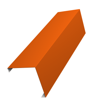 картинка Декоративная накладка на столб универсальная угловая 62х55 для забора жалюзи 0,45 PE RAL 2004 оранжевый (3м) Центр Кровли