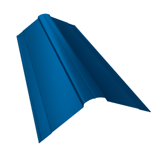 картинка Планка конька фигурного 150x150 0,5 Satin с пленкой RAL 5005 сигнальный синий (3м) Центр Кровли