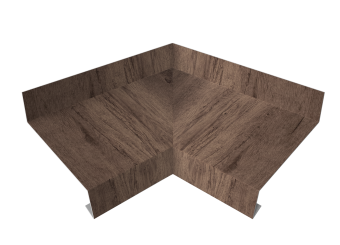 картинка Угол отлива внутренний 50 0,45 Print Premium с пленкой Almond Wood Fresh Центр Кровли