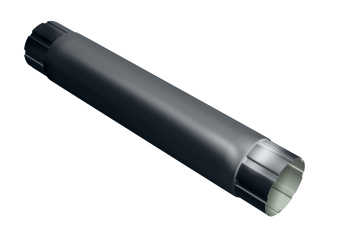 картинка Труба круглая соединительная Optima 90мм 1м RAL 7024 мокрый асфальт Центр Кровли