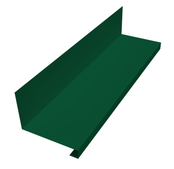 картинка Планка примыкание нижнее к трубе для Кликфальц Pro 0,45 PE-Double с пленкой RAL 6005 зеленый мох (2м) Центр Кровли