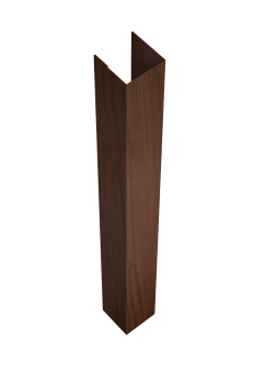 картинка Стойка жалюзи Texas для монтажа без крепежного вкладыша 0,45 Print Elite Choco Wood TwinColor (2м) Центр Кровли