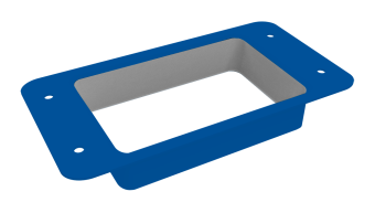 картинка Воронка врезная прямоугольная Vortex Lite PE RAL 5005 сигнальный синий Центр Кровли