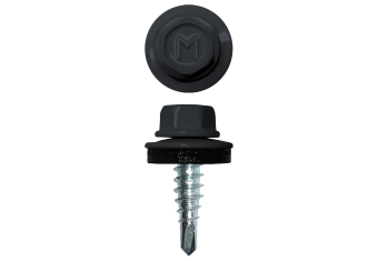картинка Саморез по металлу Daxmer 4,8х19 RAL 7024 (250) сверло №2 Центр Кровли