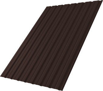 фото Профнастил С10R Grand Line 0,45 Drap TwinColor RAL 8017 шоколад Центр Кровли картинка Профнастил С10R Grand Line 0,45 Drap TwinColor RAL 8017 шоколад Центр Кровли