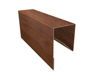картинка Планка П-образная заборная 17 0,45 Print-Double Premium Golden Wood Fresh (2м) Центр Кровли