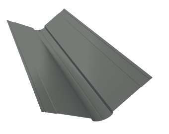 картинка Планка ендовы верхней фигурной 150x150 0,45 PE с пленкой RAL 7005 мышино-серый (3м) Центр Кровли
