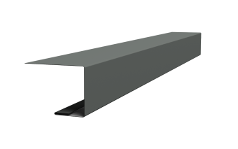 картинка Планка завершающая фальц 0,45 PE с пленкой RAL 7005 мышино-серый (3м) Центр Кровли