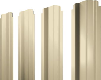 картинка Штакетник П-образный B фигурный Grand Line 0,5 Satin RAL 1015 светлая слоновая кость Центр Кровли
