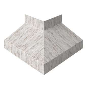 картинка Угол отлива внешний 50 0,45 Print Elite с пленкой Snow Wood TwinColor Центр Кровли
