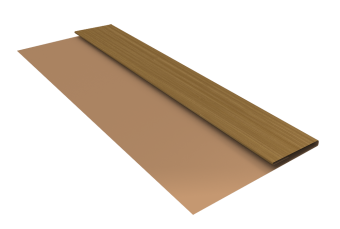 картинка Планка стартовая БХ new 0,45 Print Elite Honey Wood TwinColor (3м) Центр Кровли