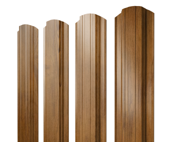 картинка Штакетник Прямоугольный фигурный 0,45 Print Elite Golden Wood TwinColor Центр Кровли