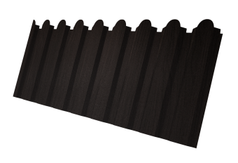 картинка Профнастил С20A фигурный 0,45 Print Elite Coffee Wood TwinColor Центр Кровли