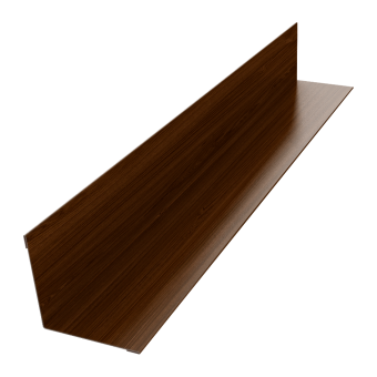 картинка Угол внутренний 50х50 0,45 Print Elite Choco Wood TwinColor (2м) Центр Кровли