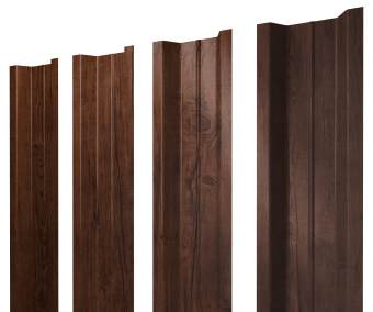 картинка Штакетник П-образный В с прямым резом 0,45 Print-Double Premium Cherry Wood Fresh Центр Кровли