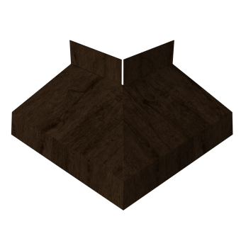 картинка Угол отлива внешний 50 0,45 Print Elite с пленкой Antique Wood TwinColor Центр Кровли