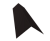 Планка конька плоского 145х145 0,5 Drap TX RAL 9005 черный (3м) Центр Кровли