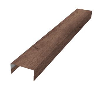 картинка Крышка забора для горизонтального монтажа штакетника 0,45 Print Premium Almond Wood Fresh (2,5м) Центр Кровли