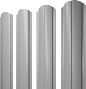 картинка Штакетник Полукруглый Slim фигурный Grand Line 0,45 Drap RAL 7004 сигнальный серый Центр Кровли