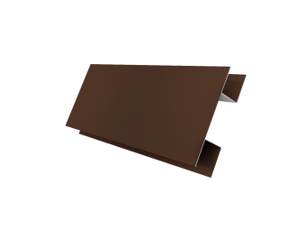 картинка Планка H-образная Экобрус 0,5 Satin с пленкой RAL 8017 шоколад (2м) Центр Кровли