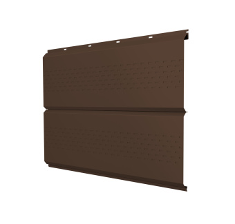 фото Софит ЭкоБрус new c перфорацией 0,5 PE RAL 8017 шоколад Центр Кровли картинка Софит ЭкоБрус new c перфорацией 0,5 PE RAL 8017 шоколад Центр Кровли