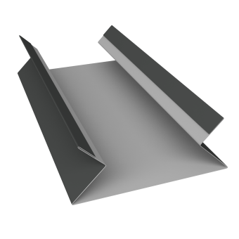 картинка Планка угла внутреннего составная верхняя Экобрус Grand Line 0,45 Drap ТХ RAL 7016 антрацитово-серый (2м) Центр Кровли