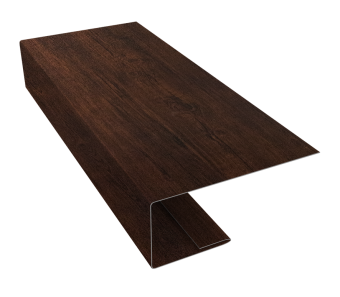 картинка J-Профиль 18мм 0,45 Print-Double Premium Cherry Wood Dark F (3м) Центр Кровли