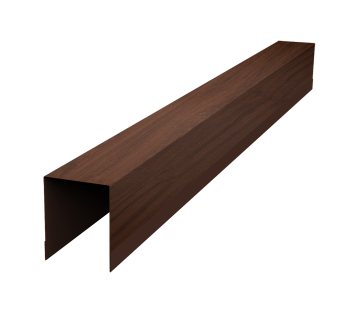 картинка Планка опорная составная внутренняя для забора жалюзи Palermo 0,45 Print Elite Choco Wood TwinColor (2м) Центр Кровли