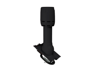 картинка Дефлектор вытяжной вентиляции для волновой черепицы (h 700 мм, d 160 мм) Франкфуртская, Таунус черный Центр Кровли