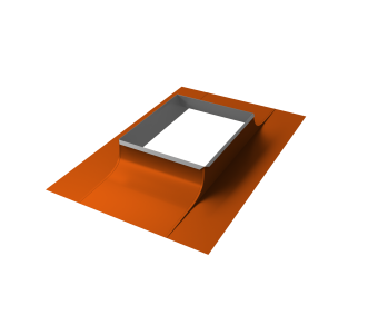 картинка Оклад трубы Длина вдоль ската 510 х Ширина вдоль карниза 510 0,45 PE RAL 2004 оранжевый Центр Кровли