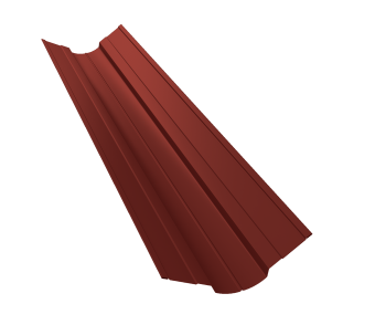 картинка Планка ендовы верхней фигурной 70х70 Grand Line 0,5 Сатин с пленкой RAL 3009 оксидно-красный (2м) Центр Кровли