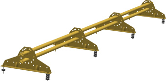 картинка Снегозадержатель NEW трубчатый Grand Line RAL 1018 3м Центр Кровли