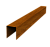 Планка опорная составная внутренняя для забора жалюзи Palermo 0,45 Print-double Elite Golden Wood (3м) Центр Кровли